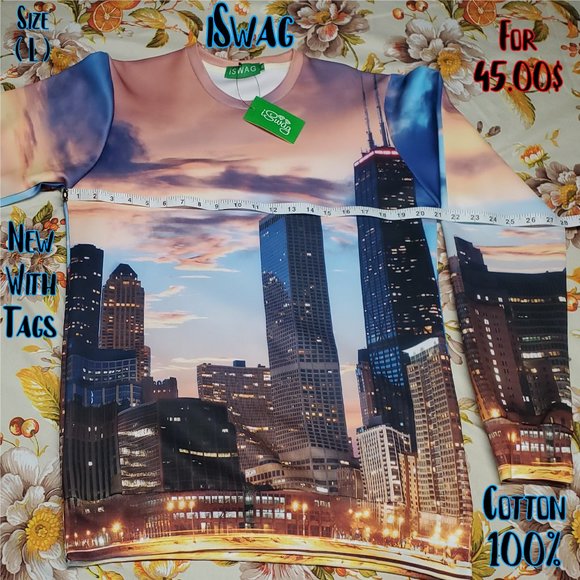 iSwag Blue Sweater Downtown Large New With Tags - Picture 1 of 4